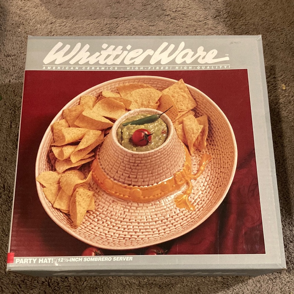 Party Hat! 12 1/2 inch Sombrero Server WhittierWare